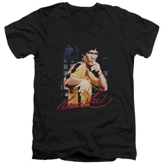 Bruce Lee Yellow Jumpsuit Men's 30/1 Cotton Slim V-Neck T-Shirt
