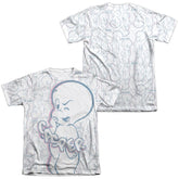 Casper Friendly Ghost (Front/Back Print) Men's Regular Fit Poly Cotton Short-Sleeve T-Shirt