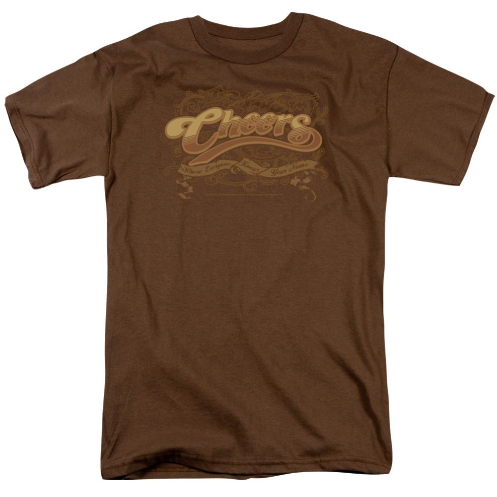 Cheers Scrolled Logo Men's 18/1 Cotton Short-Sleeve T-Shirt