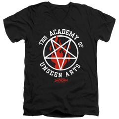 Chilling Adventures Of Sabrina Academy Of Unseen Arts Men's 30/1 Cotton Slim V-Neck T-Shirt