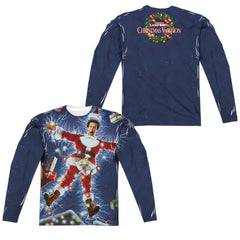 Christmas Vacation Electrified (Front/Back Print) Men's Regular Fit Polyester Long-Sleeve T-Shirt
