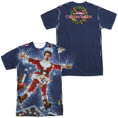Christmas Vacation Electrified (Front/Back Print) Men's Regular Fit Polyester Short-Sleeve T-Shirt