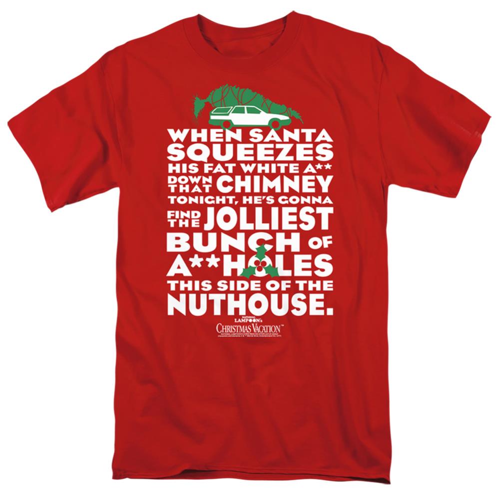 Christmas Vacation Jolliest Bunch Men's 18/1 Cotton Short-Sleeve T-Shirt