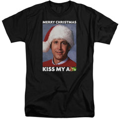 Christmas Vacation Merry Kiss Men's 18/1 Tall Cotton Short-Sleeve T-Shirt