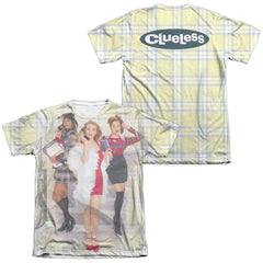 Clueless Clueless Plaid (Front/Back Print) Men's Regular Fit Poly Cotton Short-Sleeve T-Shirt