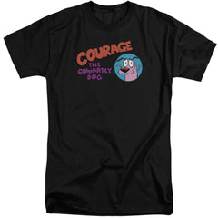Courage The Cowardly Dog Courage Logo Men's 18/1 Tall Cotton Short-Sleeve T-Shirt