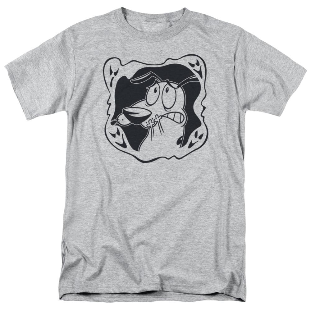 Courage The Cowardly Dog Ghost Frame Men's 18/1 Cotton Short-Sleeve T-Shirt