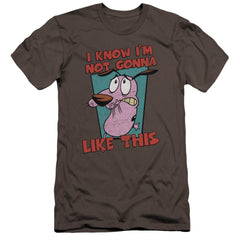 Courage The Cowardly Dog Not Gonna Like Men's Ultra-Soft 30/1 Cotton Slim Short-Sleeve T-Shirt