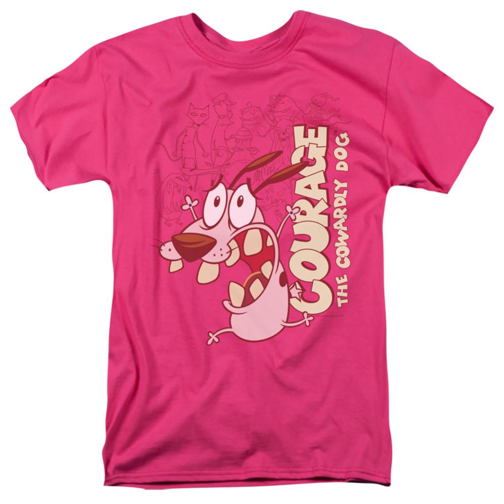 Courage The Cowardly Dog Running Scared Men's 18/1 Cotton Short-Sleeve T-Shirt