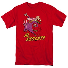 Cow And Chicken Al Rescate Men's 18/1 Cotton Short-Sleeve T-Shirt