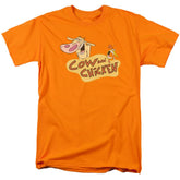 Cow And Chicken Logo Men's 18/1 Cotton Short-Sleeve T-Shirt