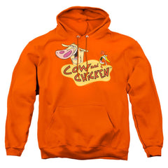 Cow And Chicken Logo Men's Pull-Over 75 25 Poly Hoodie