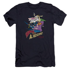 Cow And Chicken Super Cow Men's Ultra-Soft 30/1 Cotton Slim Short-Sleeve T-Shirt