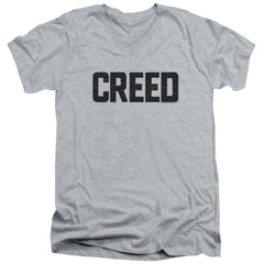 Creed Cracked Logo Men's 30/1 Cotton Slim V-Neck T-Shirt