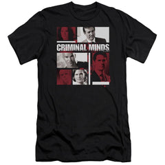 Criminal Minds Character Boxes Men's Ultra-Soft 30/1 Cotton Slim Short-Sleeve T-Shirt
