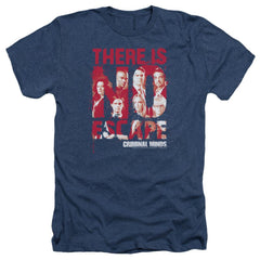 Criminal Minds No Escape Men's 30/1 Heather 60 40 Poly Short-Sleeve T-Shirt