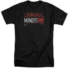 Criminal Minds Title Card Men's 18/1 Tall Cotton Short-Sleeve T-Shirt