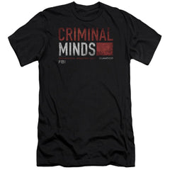 Criminal Minds Title Card Men's Ultra-Soft 30/1 Cotton Slim Short-Sleeve T-Shirt