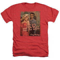 Cry Baby Kiss Me Men's 30/1 Heather 60 40 Poly Short-Sleeve T-Shirt