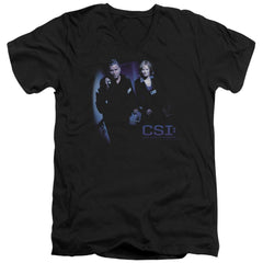 CSI At The Scene Men's 30/1 Cotton Slim V-Neck T-Shirt