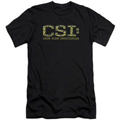 CSI Collage Logo Men's Ultra-Soft 30/1 Cotton Slim Short-Sleeve T-Shirt