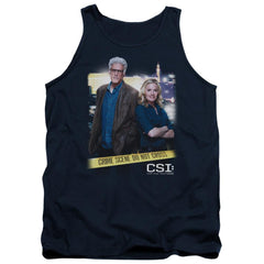 CSI Do Not Cross Men's 18/1 Cotton Tank Top