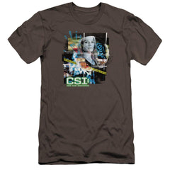 CSI Evidence Collage Men's Ultra-Soft 30/1 Cotton Slim Short-Sleeve T-Shirt