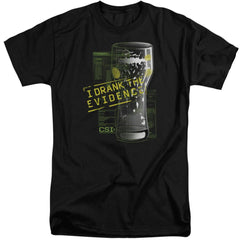 CSI I Drank The Evidence Men's 18/1 Tall Cotton Short-Sleeve T-Shirt