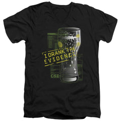 CSI I Drank The Evidence Men's 30/1 Cotton Slim V-Neck T-Shirt