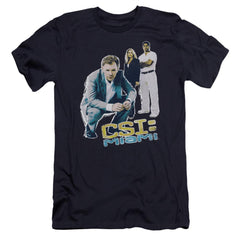 CSI: Miami In Perspective Men's Ultra-Soft 30/1 Cotton Slim Short-Sleeve T-Shirt