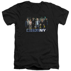 CSI: NY Cast Men's 30/1 Cotton Slim V-Neck T-Shirt