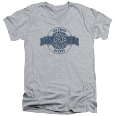 CSI Vegas Badge Men's 30/1 Cotton Slim V-Neck T-Shirt