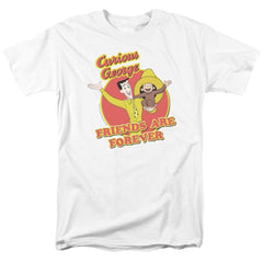 Curious George Friends Men's 18/1 Cotton Short-Sleeve T-Shirt