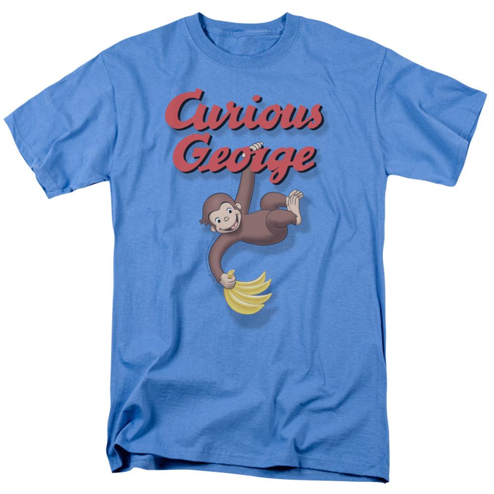 Curious George Hangin Out Men's 18/1 Cotton Short-Sleeve T-Shirt