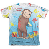 Curious George Paint All Over Men's Regular Fit Poly Cotton Short-Sleeve T-Shirt