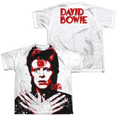 David Bowie Piercing Gaze (Front/Back Print) Youth Regular Fit Poly Short-Sleeve T-Shirt