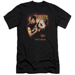 Delta Force Delta Force 2 Poster Men's Ultra-Soft 30/1 Cotton Slim Short-Sleeve T-Shirt
