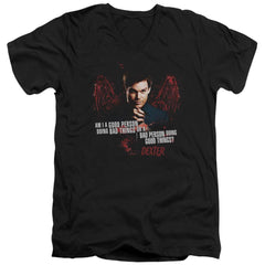 Dexter Good Bad Men's 30/1 Cotton Slim V-Neck T-Shirt