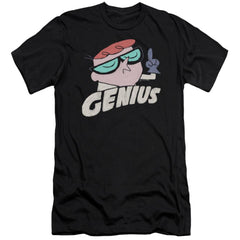 Dexter'S Laboratory Genius Men's Ultra-Soft 30/1 Cotton Slim Short-Sleeve T-Shirt