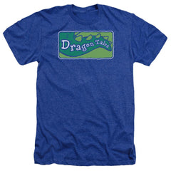 Dragon Tales Logo Clean Men's 30/1 Heather 60 40 Poly Short-Sleeve T-Shirt