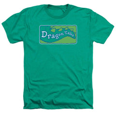 Dragon Tales Logo Clean Men's 30/1 Heather 60 40 Poly Short-Sleeve T-Shirt
