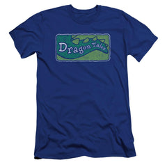 Dragon Tales Logo Distressed Men's Ultra-Soft 30/1 Cotton Slim Short-Sleeve T-Shirt