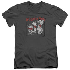 Ed Edd N Eddy Stand By Me Men's 30/1 Cotton Slim V-Neck T-Shirt