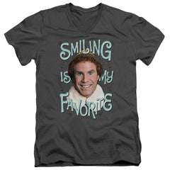 Elf Smiling Men's 30/1 Cotton Slim V-Neck T-Shirt