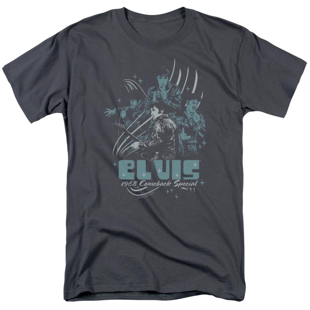 Elvis Presley 68 Leather Men's 18/1 Cotton Short-Sleeve T-Shirt