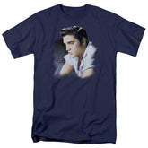 Elvis Presley Blue Profile Men's 18/1 Cotton Short-Sleeve T-Shirt