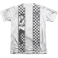 Elvis Presley Checkered Bowling Shirt Men's Regular Fit Poly Cotton Short-Sleeve T-Shirt