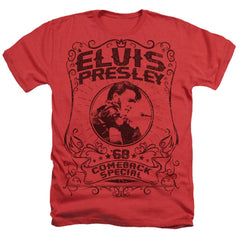 Elvis Presley Comeback Men's 30/1 Cotton Poly SS Heather T