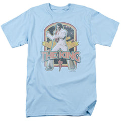 Elvis Presley Distressed King Men's 18/1 Cotton Short-Sleeve T-Shirt
