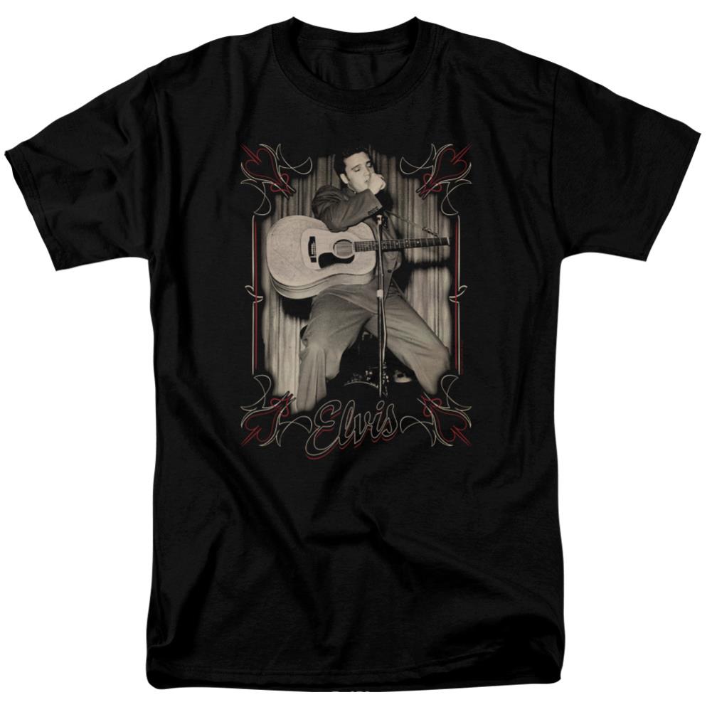 Elvis Presley Elvis Pinstripes Men's 18/1 Cotton Short-Sleeve T-Shirt